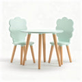 Tafelset met bloemvormige stoelen voor kinderen - hout en MDF - 50 x 50 x 50cm